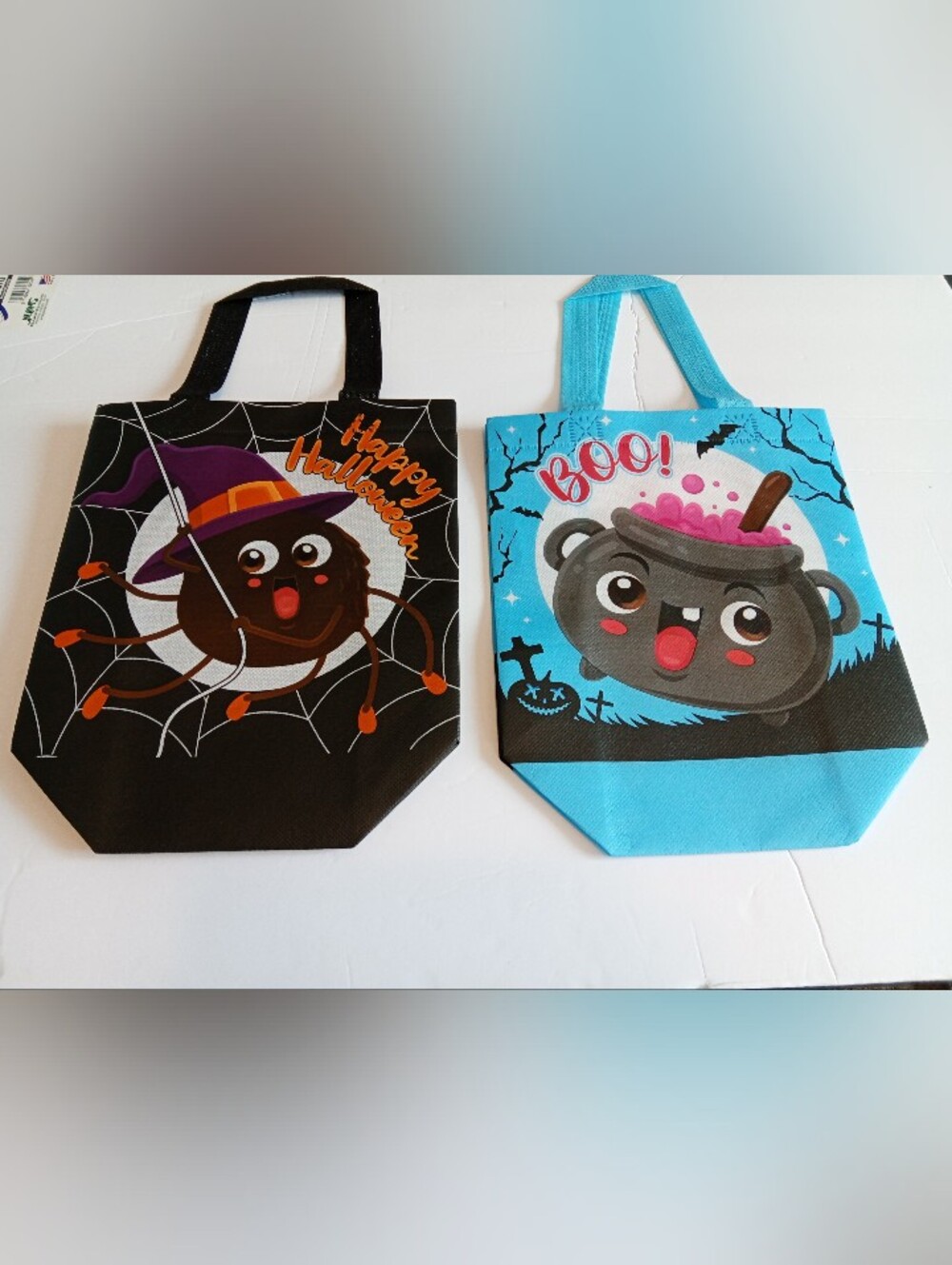 Kids Halloween Trick-or-Treat Tote Bag Set - Black & Blue